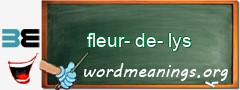 WordMeaning blackboard for fleur-de-lys